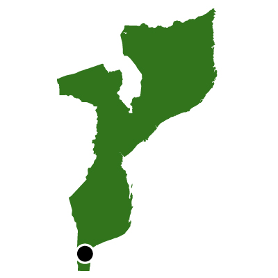 モザンビーク共和国無料フリーイラスト｜首都(緑)